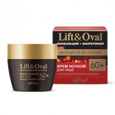 Lift&Oval 60+. Nakts krēms sejai Dziļo grumbu redukcija (50 ml)